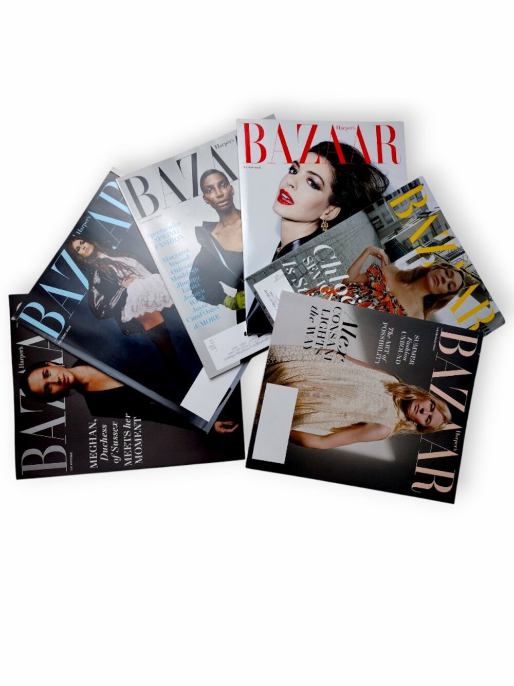 Harper's Bazaar 6 Issue Bundle 2026 Anne Hathaway, Maghan Markle, Kia Gerber